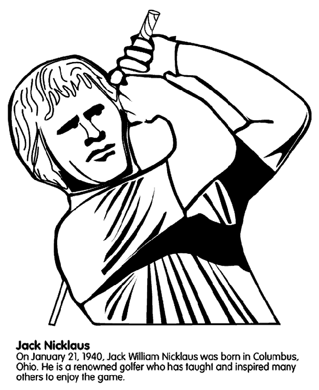 Jack Nicklaus coloring page