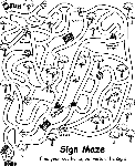 Sign Maze coloring page