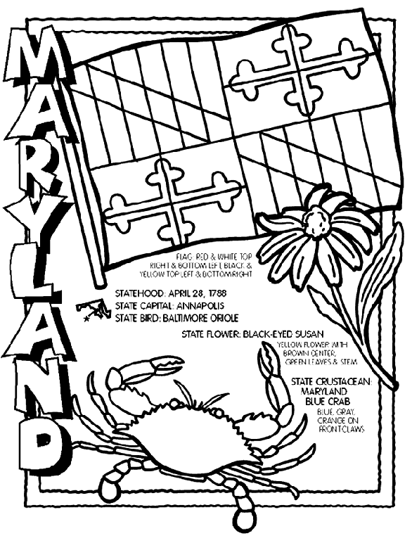 Maryland coloring page