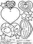 Heart Mobile coloring page