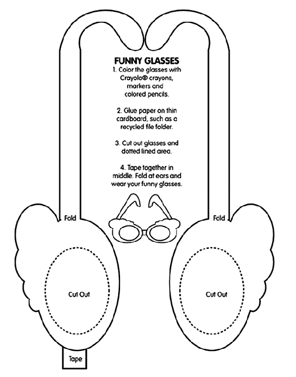 Funny Glasses coloring page