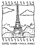 Eiffel Tower coloring page