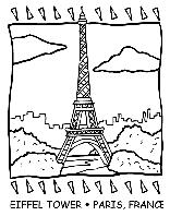 Eiffel Tower coloring page