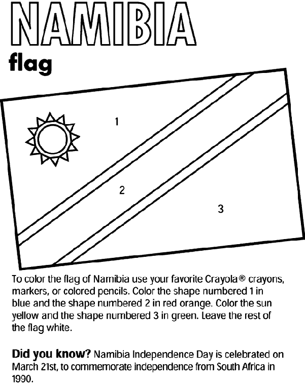 Namibia coloring page