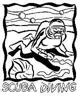 Scuba Diving coloring page