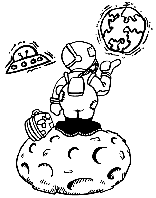Space Scene coloring page