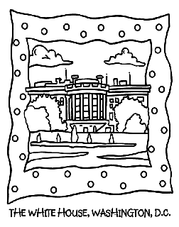 The White House coloring page