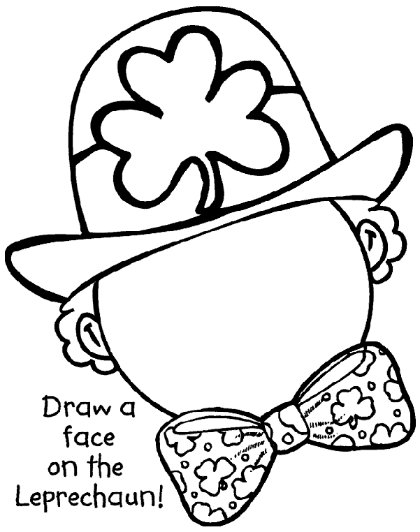 Complete the Leprechaun coloring page
