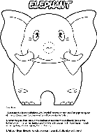 Elephant coloring page