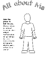 All About Me coloring page