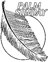 Palm Sunday coloring page