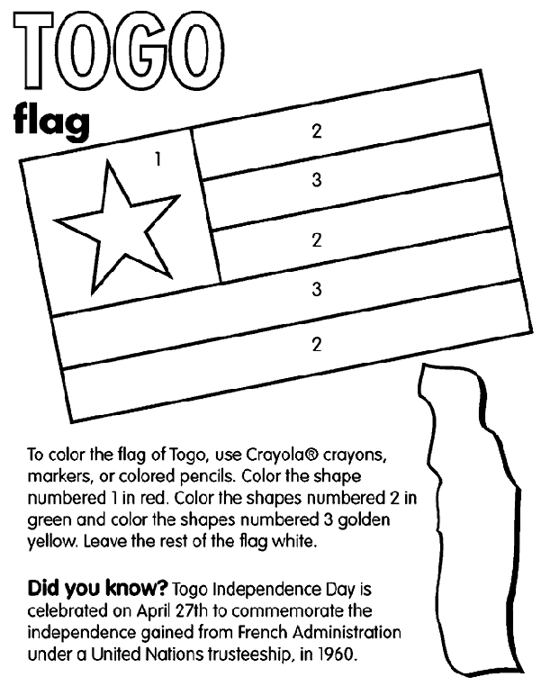 Togo coloring page
