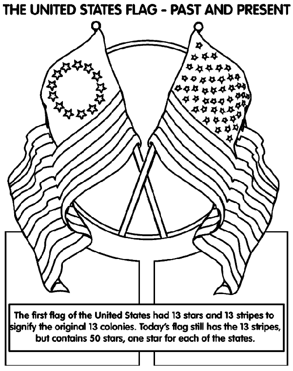 The United States of America Flag coloring page