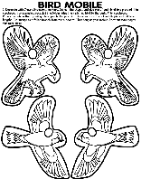 Bird Mobile coloring page