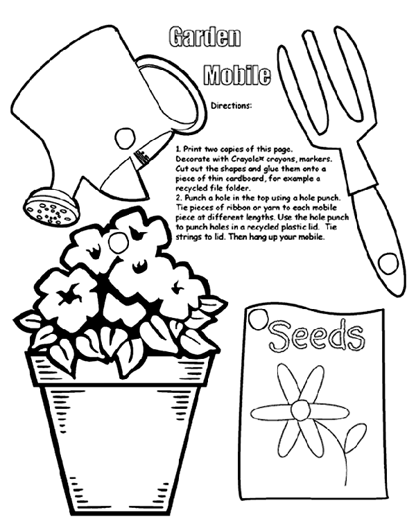 Garden Mobile coloring page