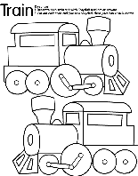 Train coloring page