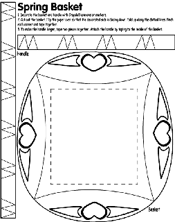 Spring Basket coloring page