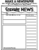 My Newspaper coloring page