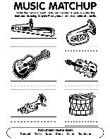 Musical Match - Up coloring page