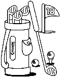 Golf coloring page