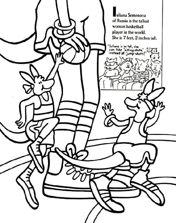 Tallest Woman Basketball Player coloring page