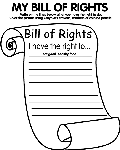 My Bill of Rights coloring page