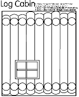 Log Cabin coloring page