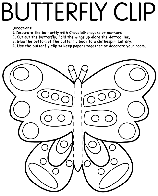 Butterfly Clip coloring page