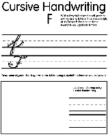 Writing Cursive F coloring page