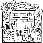 Ellie Magical Morning Maze coloring page