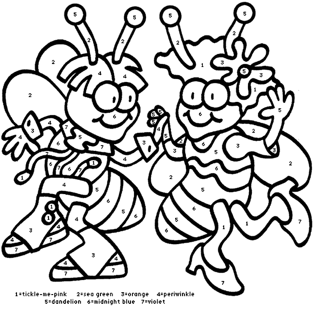 Bees Dance coloring page