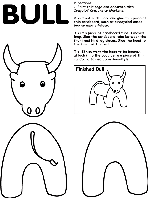 Bull coloring page