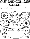 Cut and Collage Salad coloring page