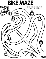 Bike Maze coloring page