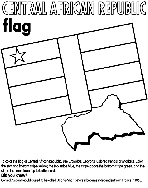Central African Republic coloring page