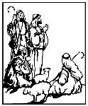 Christmas Shepherds coloring page
