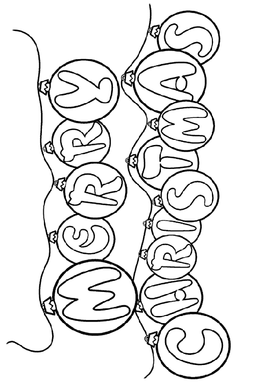 Christmas Sign coloring page