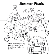 Summer Picnic coloring page