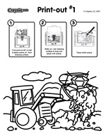 Tractor Teasure coloring page