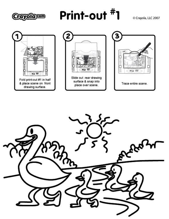 Ducks coloring page