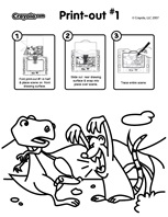 Dino - Fun coloring page