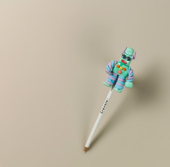 Robot Pencil Toppers craft