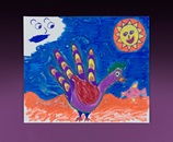 Rainbow Peacock craft