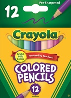 12 Half Size Colored Pencils