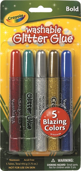 5 Washable Glitter Glue