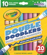10 Double Doodlers Washable Dual Ended Markers
