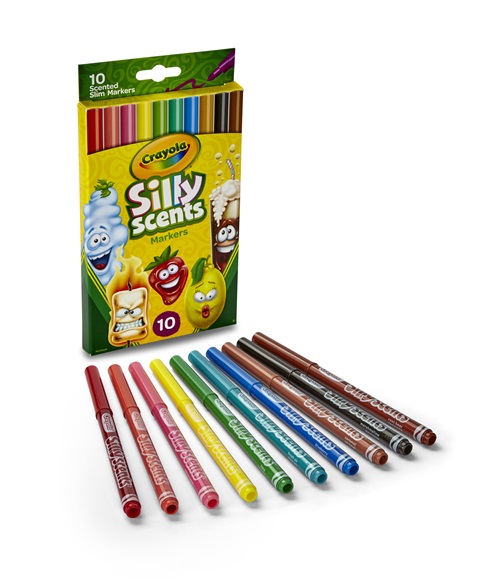 10 Silly Scents Slim Washable Markers Front