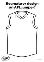 AFL Jumper Coloring Page