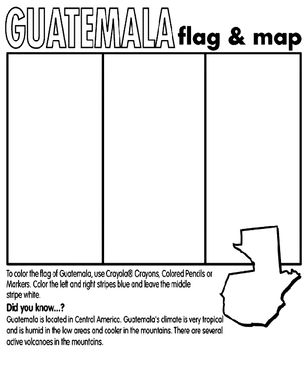 Guatemala coloring page