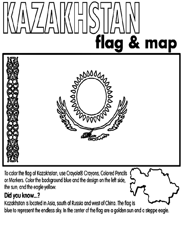 Kazakhstan coloring page